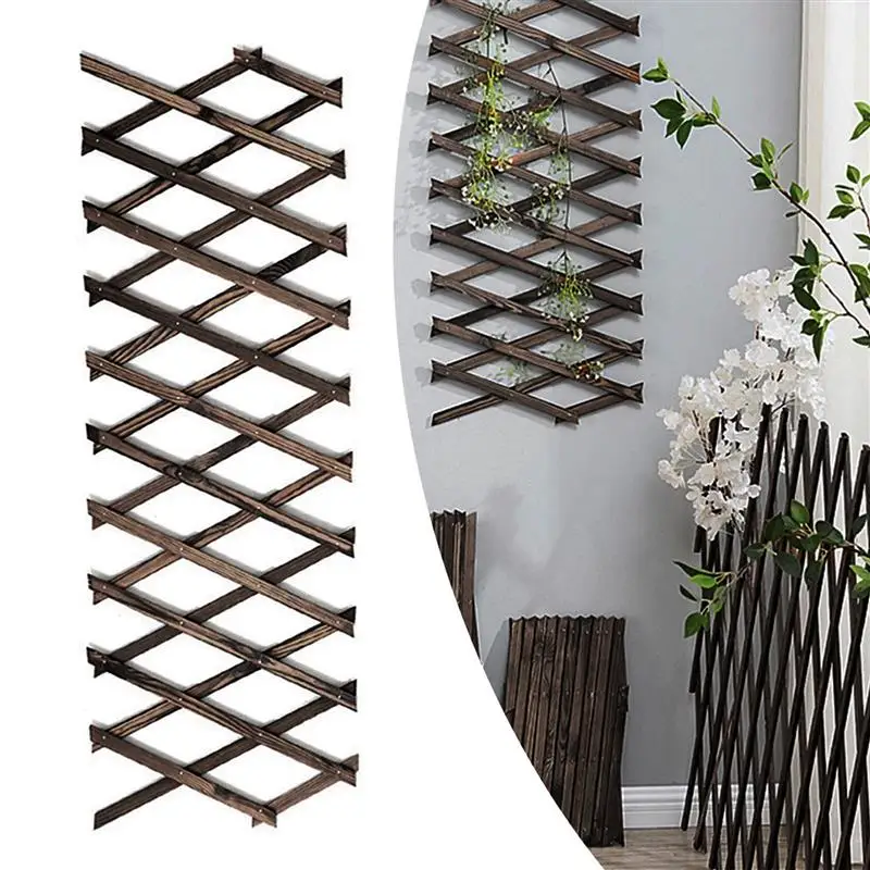 

Adjustable Retractable Fence Garden Buildings Trellis Wooden Garden Wall Fence Expanding Landscaping Decorative Fence Balcony