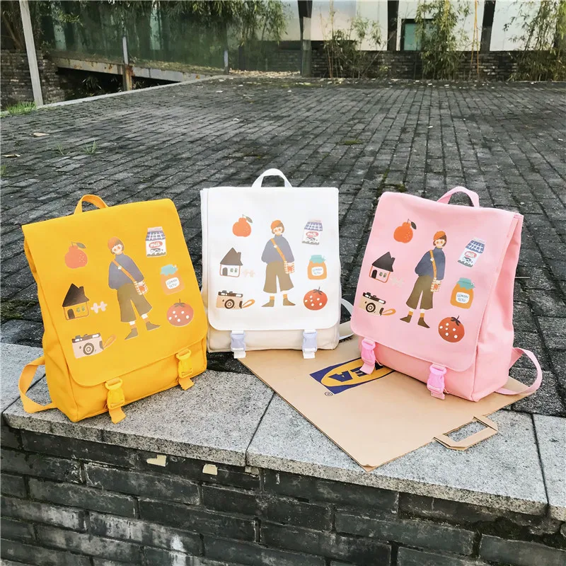 

2020 new schoolbag female high school student mild girl cartoon shoulder bag campus junior high school student backpack wild