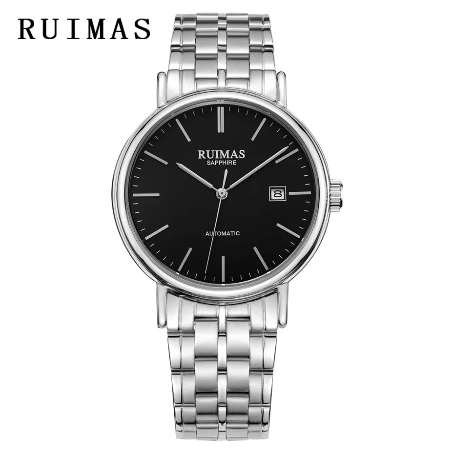 Мужские часы бренда RUIMAS Роскошные автоматические механические деловые наручные