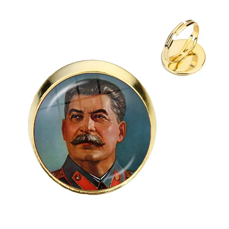 Советский СССР Сталин Ленин Регулируемые кольца классическая красная звезда