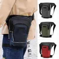 nylon outdoor sports bags drop leg bag reflective for rider travel messenger cross body male waist fanny pack hip thigh bags