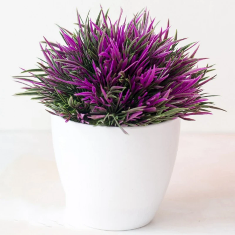 1 * Искусственный Горшок для растений стимуляция бонсая трава лист украшение дома