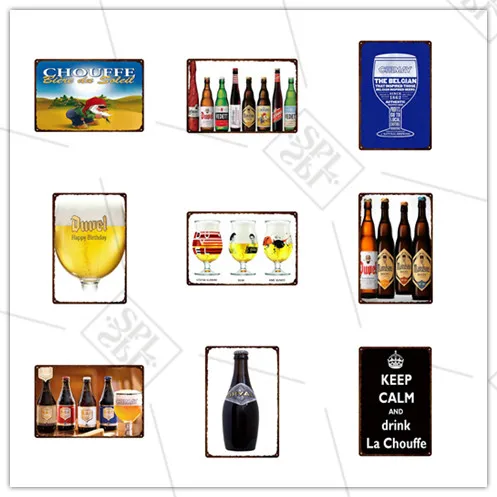 

Beer Champagne Bar Wall Metal Decoration Sign Vintage Metal Sign Wine Brand Metal Poster Plaque Home Bar Club Decor Tin Sign