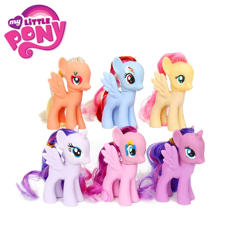 Набор из 6 игрушки My Little Pony Friendship is Magic Rainbow Dash Twilight Sparkle Pinkie Pie Rarity PVC Фигурки