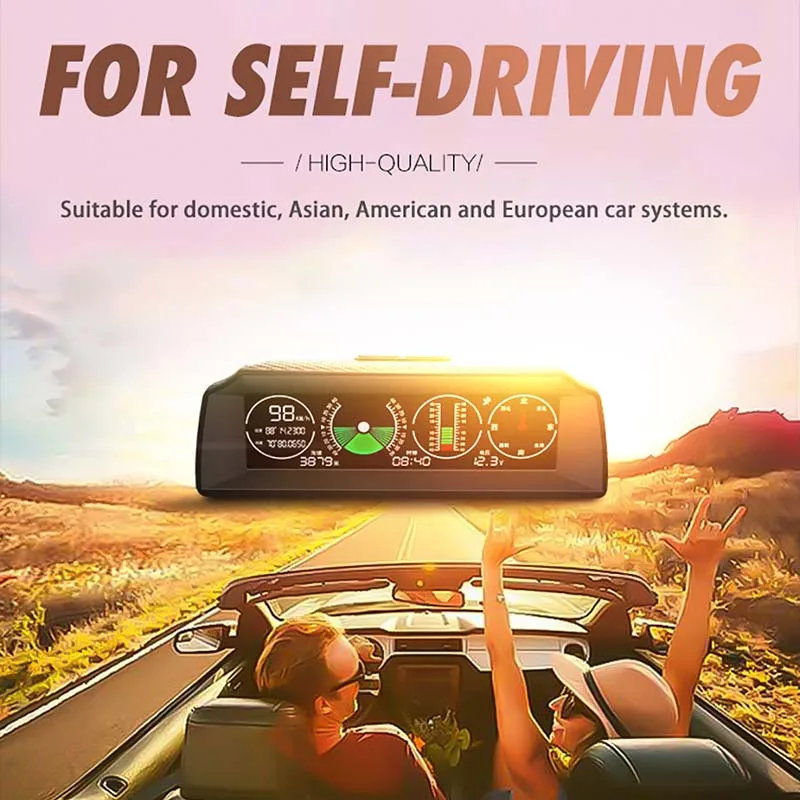 Автомобильный инклинометр транспортир с GPS широту и долготу компасом скоростью