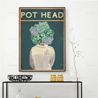 Винтажный рекламный плакат-плакат на голову садового цветочного горшка-суккуленты-домашний декор-идея подарка-настенный художественный плакат