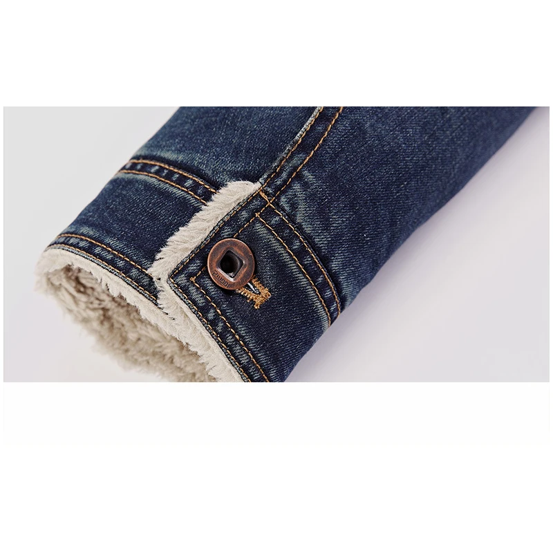 Куртка мужская джинсовая утепленная хлопковая Свободная куртка из денима с