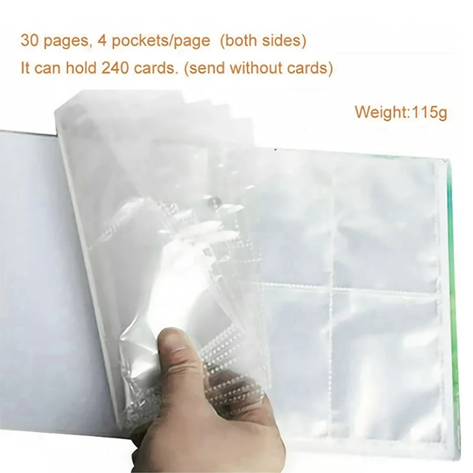 

240PCS Pokemon Cards Album Map Holder Folder Playing Game EX GX Carte Classeur pokemon Collectors Binder Toys Gift For Children