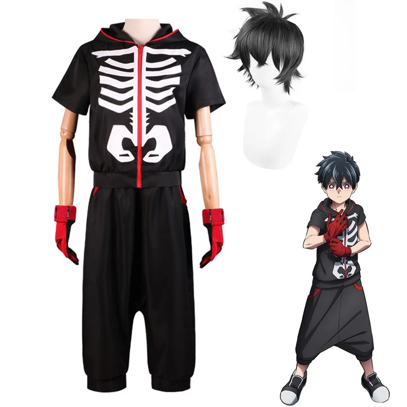 

Anime Kemono Jihen Kusaka Kabane Cosplay Costumes Top Pants Gloves Uniform Sets Wig High Temperature Resistance Hair Halloween