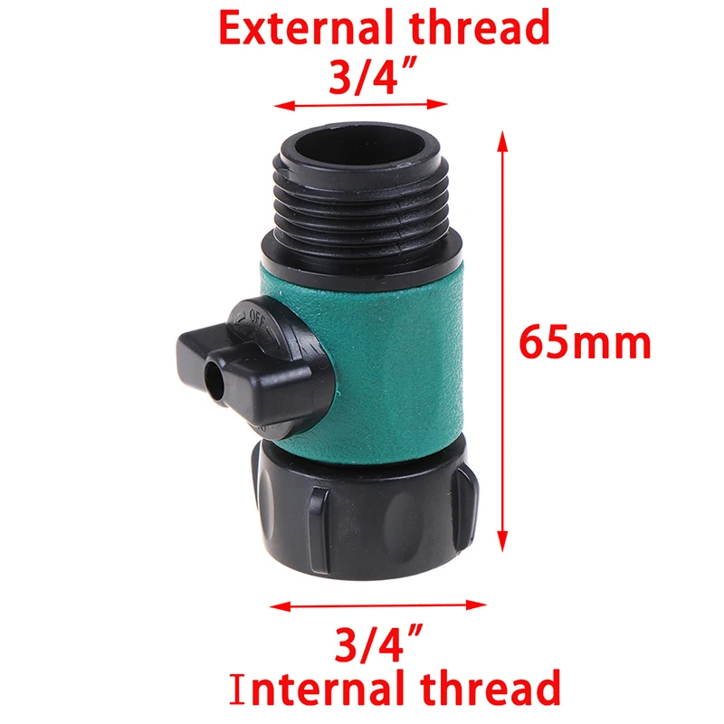 

1Pcs 3/4" Female Thread To 3/4" Male Thread Garden Tube Car Wash Prolong Hose Switch Garden Irrigation Valve