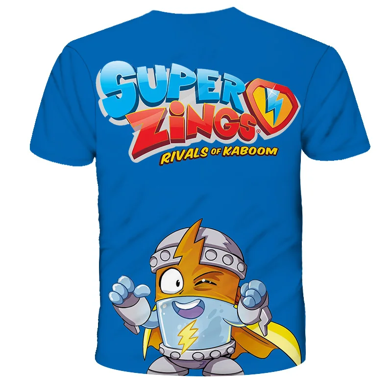 

Super zings Funny Fashion tshirts Kids Kawaii Cartoon T-shirt Children Red Anime Tshirt Baby Teen Toddler Boys Girls Tops Tees
