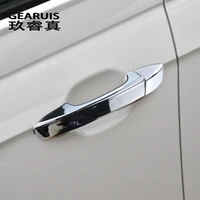 car styling exterior door handle sequins decoration protection covers stickers for vw volkswagen polo 2019 2020 auto accessories