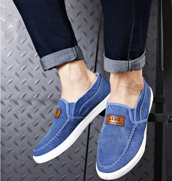 

Hot Autumn Non-leather Casual Shoes Canvas Rubber Men Shoes Breathable Gumshoe Designer Male Footwear Denim Plimsolls shoes889