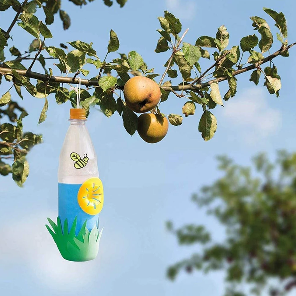 

10PCS Wasp Trap Bee Catcher Traps Hornets Bottle Catcher Yellow Funnel Trap Foe Fly Bees Hornets Insect Catcher Wasp Insect Trap