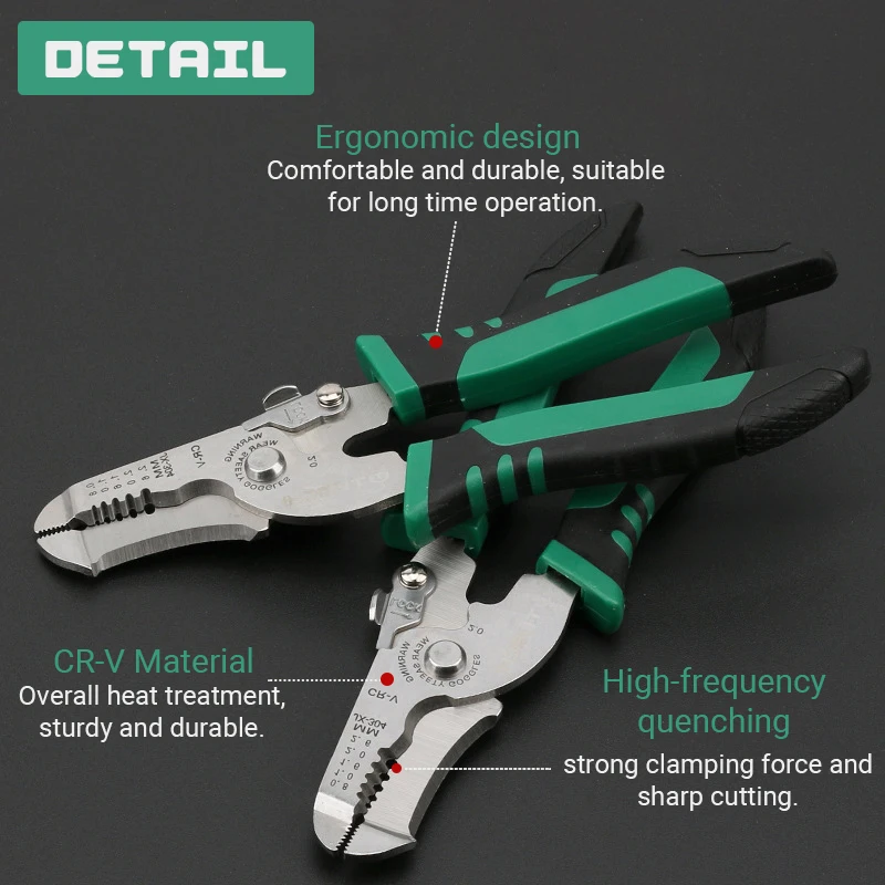 Щипцы для зачистки проводов многофункциональные Обжимные ручной инструмент