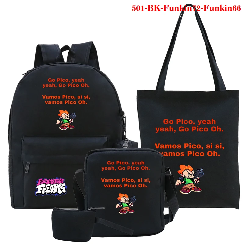 

Холщовый Рюкзак Funkin для подростков, Модный повседневный вместительный ранец на плечо для женщин, Пятница-ночь, 4 комплекта, лето 2021