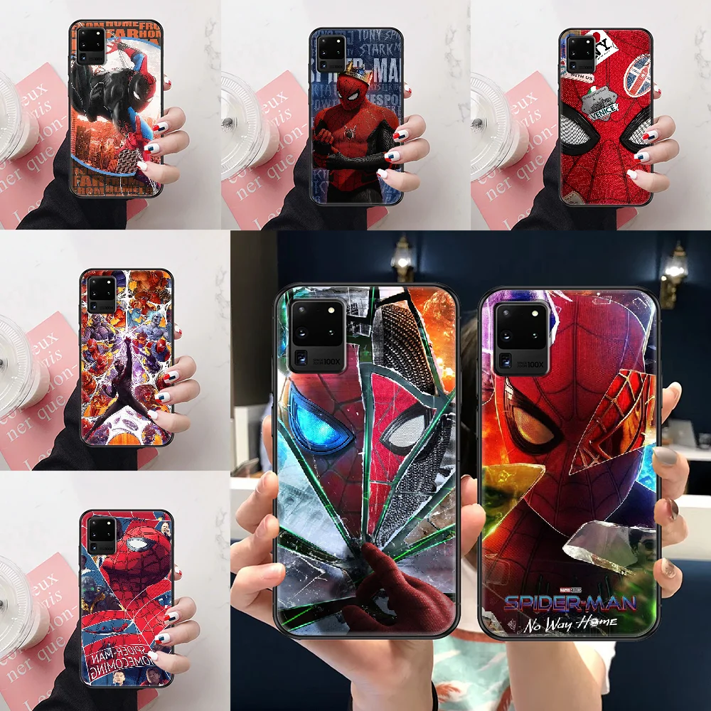 

Man Superhero Spiders Phone case For Samsung Galaxy Note 4 8 9 10 20 S8 S9 S10 S10E S20 Plus UITRA Ultra black 3D waterproof