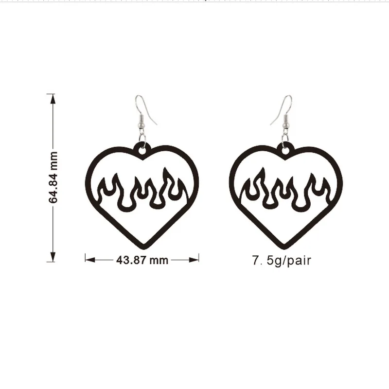 

Stud Earrings Chic Creative Flame Mode For Women Earrings Fashion Jewelry Gifts Accessories