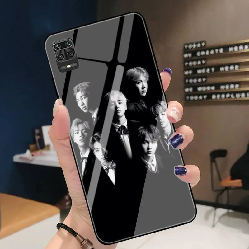 

Phone Case For Redmi 4X 5 5plus 6 6A Note 4 5 6 6pro 7 Xiaomi 6 8se MIX2S Note 3 Tempered Glass Soft Cover Bangtan Boys Kpop