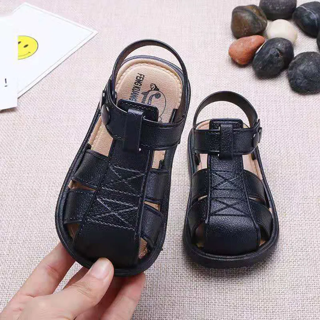 

Summer Baby Sandals for Girl boys Comfort Leather Closed Toe Sandals Toddler Infant Kids Princess Shoe Baby Soft Bottom Sandalia