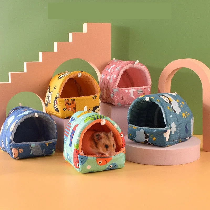 

Mini Cute Hamster Sleep House Arched Cotton Winter Warm Comfortable Breathable Cave For Small Animal Nest Pet Accessories TN