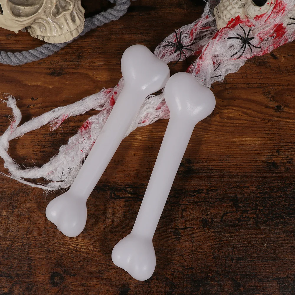 

2 Pcs Simulation Savage Small Bones Spoof Props for Secret Room Bar Decoration Medium Size White