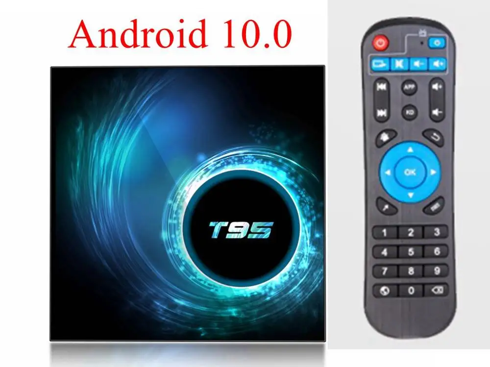 ТВ приставка T95 на Android 10 0 Allwinner H616 4 ядра + 32/64 ГБ 6K H.265 HDR 1080P 2 4G Wi Fi|ТВ-приставки и