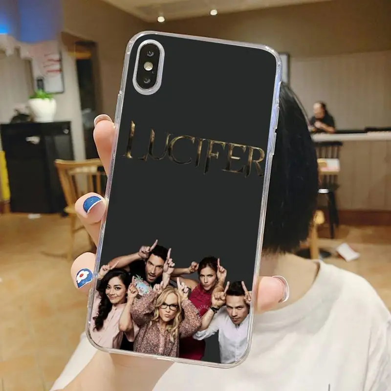 

Movie Lucifer Poster TV Series star Phone Case Transparent soft For iphone 5 6 7 8 11 12 s c se plus mini x xs xr pro max shell