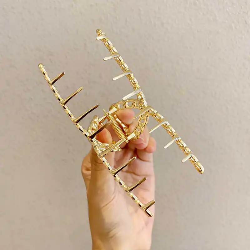 

Women Girls Geometric Metal Hair Claw Clip Clamps Hair Crab Diverse Shape Hair Clip Hairpin Large Size Hair Accessories Gifts
