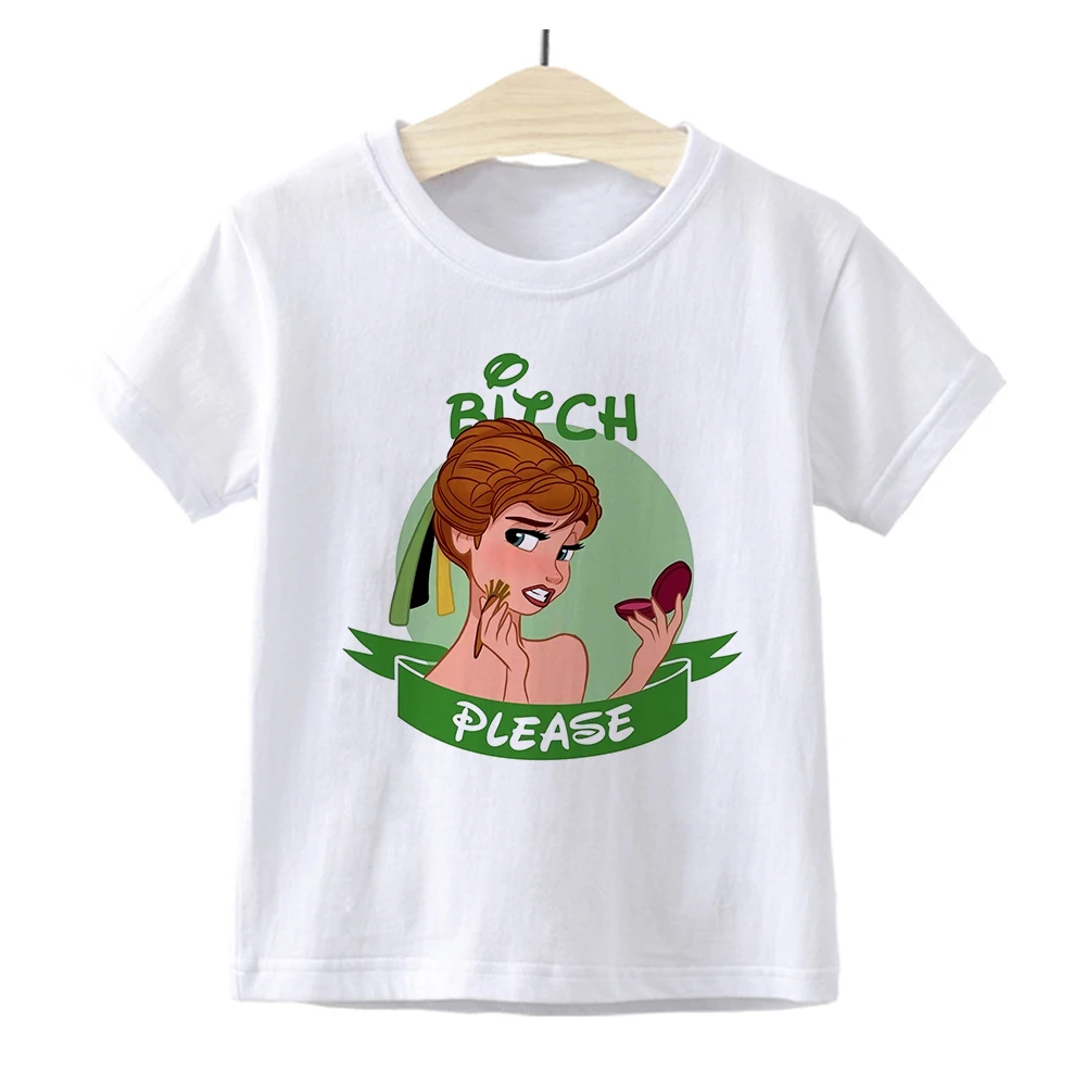 Одежда диснеевских мультфильмов принт Bad Princess футболка для девочек милые с