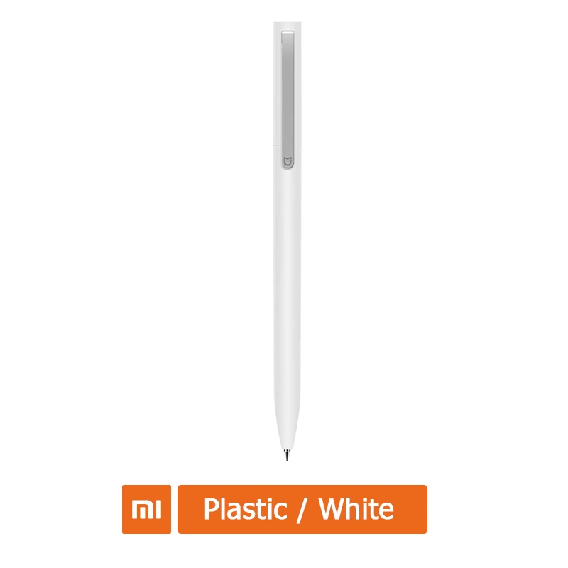 Plastic White Xiao mi jia металлическая ручка 0,5 мм черная mi ручка PREMEC гладкая швейцарская сменная японская чернильная долговечная шариковая ручка - Цвет: Plastic White