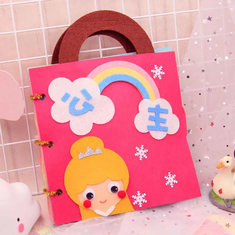 Прекрасная принцесса стиль DIY картина книга Souptoys для маленьких девочек фетровая