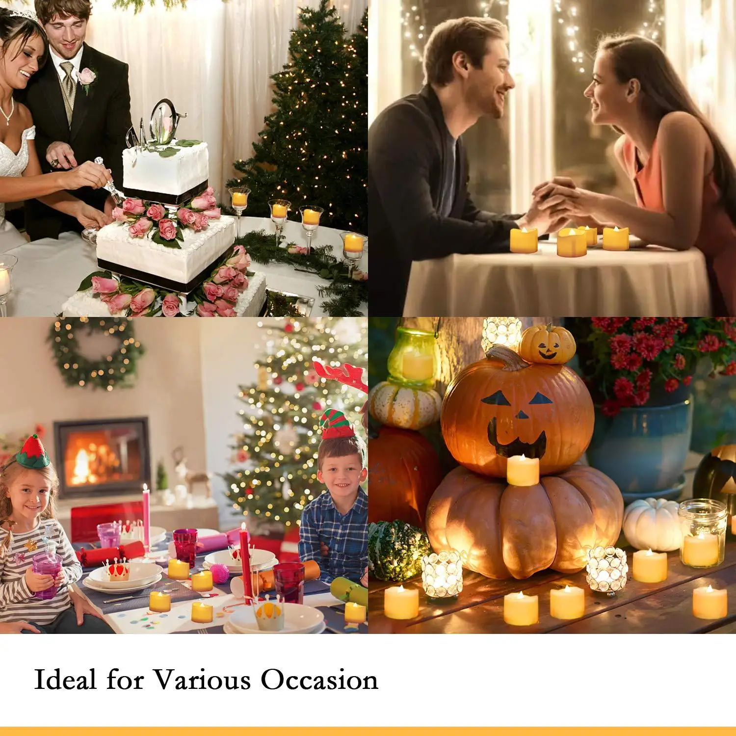 

12x Christmas Electronic Candles Flicker LED Tea Light Battery Operated Camping Night Lamp Flameless Wedding Party Decors