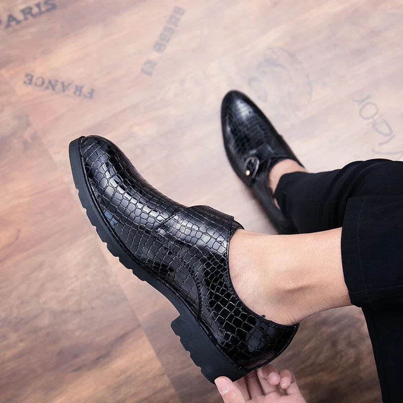 Leather Mens Loafers Luxury Brand Fashion Handmade slip on Moccasins Men Casual Shoes outdoor Black Slip Men's Boat | Обувь