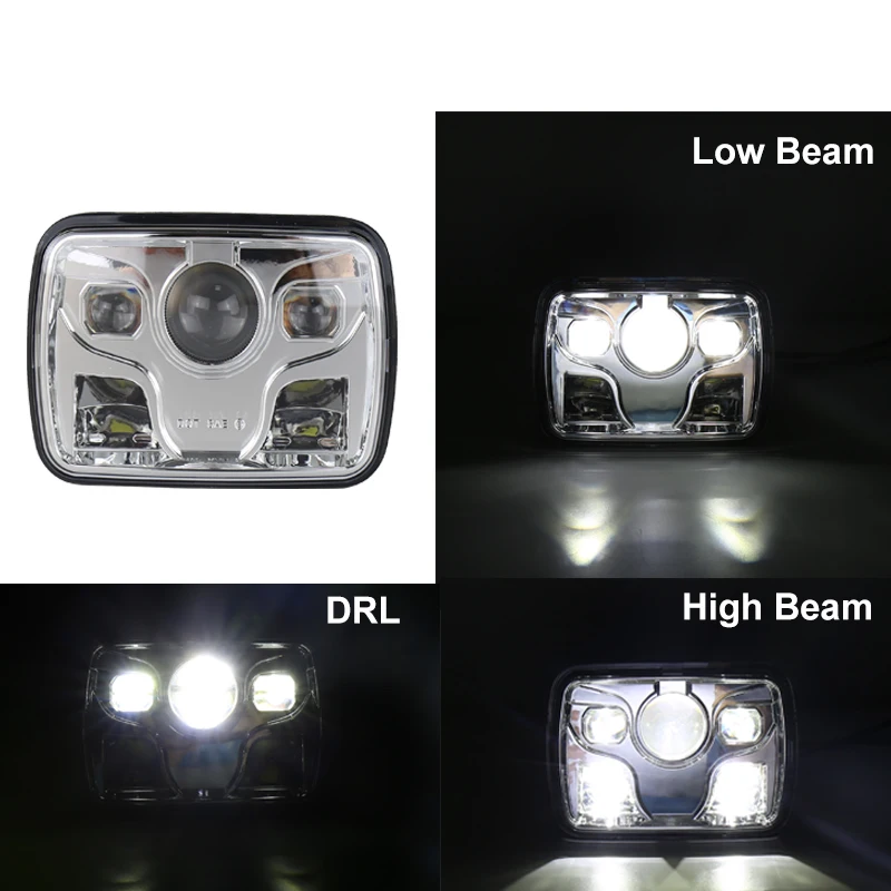 60 Вт светодиодные фары для авто 5x7 дюймов площади фар отражатель Hi/Lo луч дневные