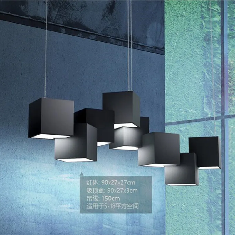 Новая квадратная Волшебная люстра в скандинавском стиле геометрические лампы