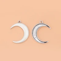 50pcslot tibetan silver crescent moon charms pendants beads for diy bracelet necklace jewelry making accessories