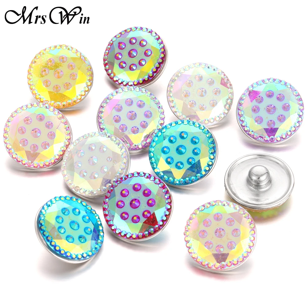10 шт./лот разноцветные кнопки застежки для ювелирных изделий цветок из смолы 18 мм