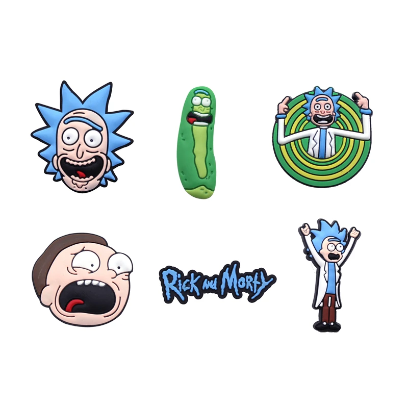 1pc Funny Cartoon Shoe Charms Buckles For Clogs Sandals Garden Shoes DIY Croc Accessories Decoration For Kids X-mas Gifts