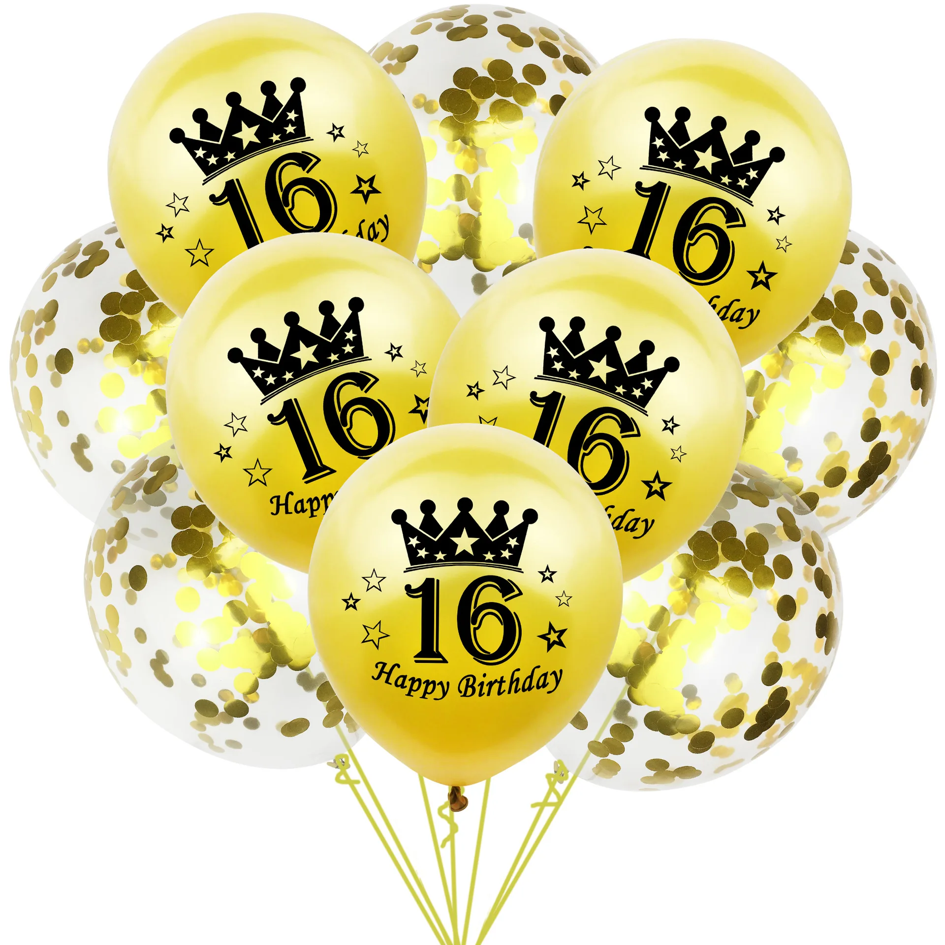 10 шт. розовые и золотые воздушные шары набор конфетти 18 20 21 30 день рождения деко