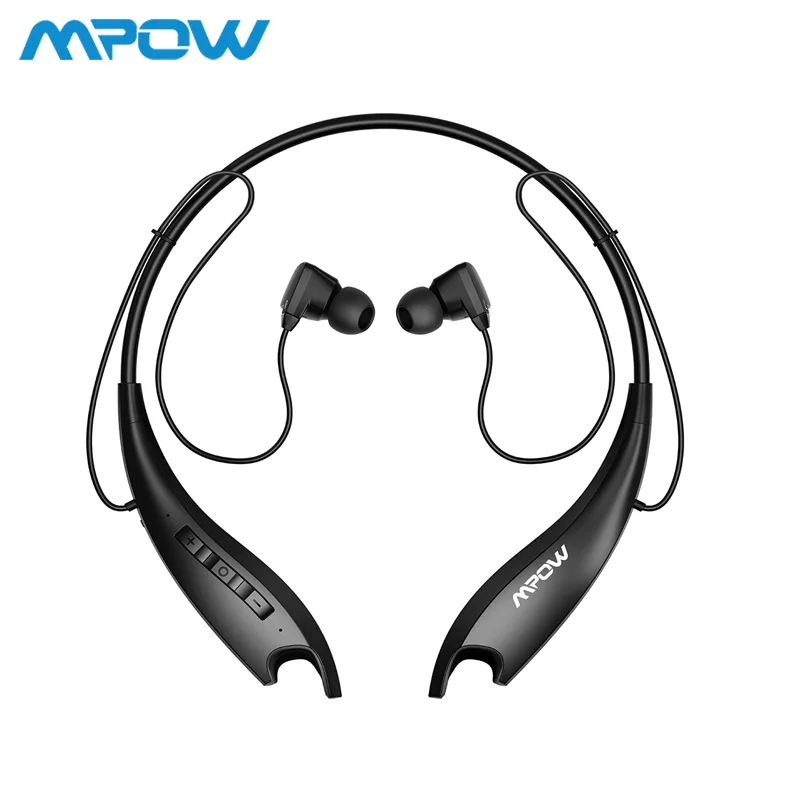 Black Mpow Jaws Gen 5th Bluetooth 5,0 шейные наушники 18 ч Время воспроизведения магнитные наушники Встроенный микрофон для iPhone Xiaomi Huwai SONY - Цвет: Black