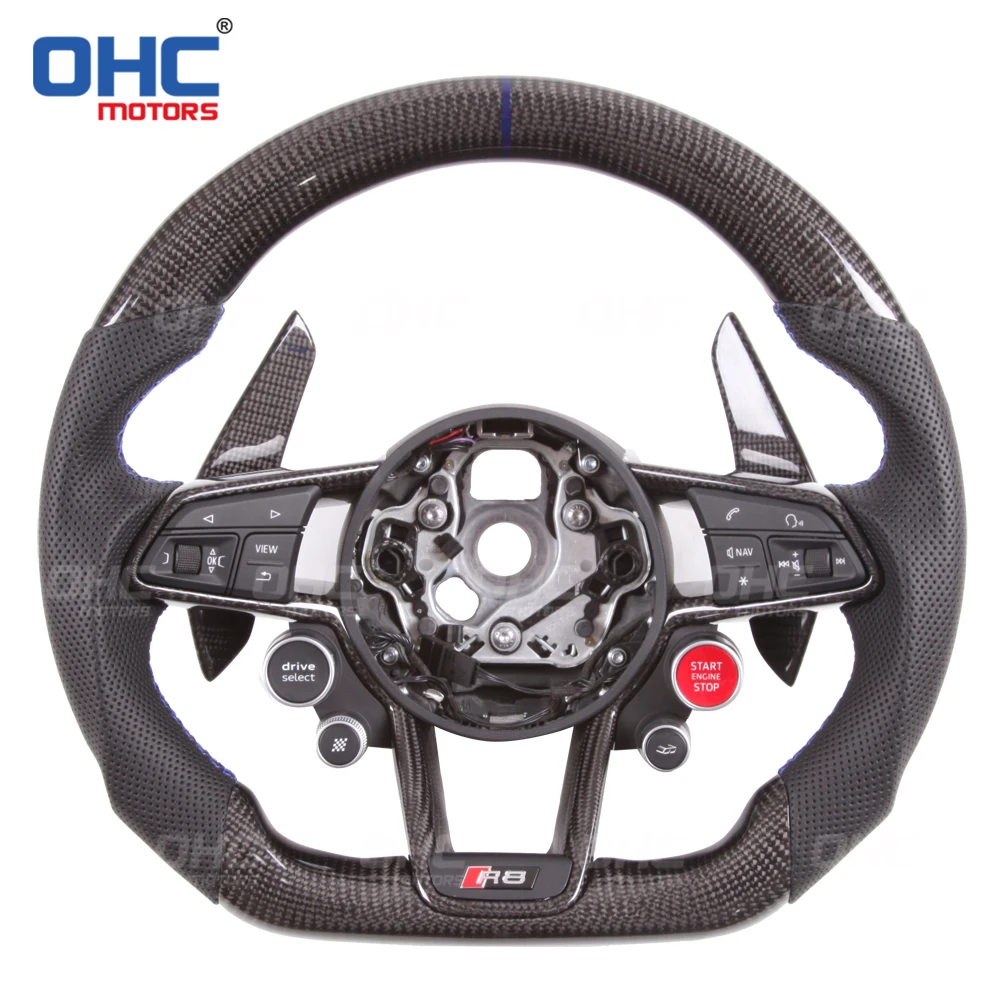 

Race display Carbon Fiber Steering Wheel compatible for Audi A1 A2 A3 A4 A5 S3 S4 RS3 RS4 RS5 RS6 RS7 S line Au-di R8 TT TTRS