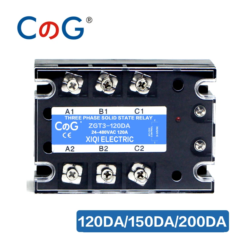 CG 3 фазное 120A 150A 200A DA трехфазное SSR управление постоянным током твердотельное реле