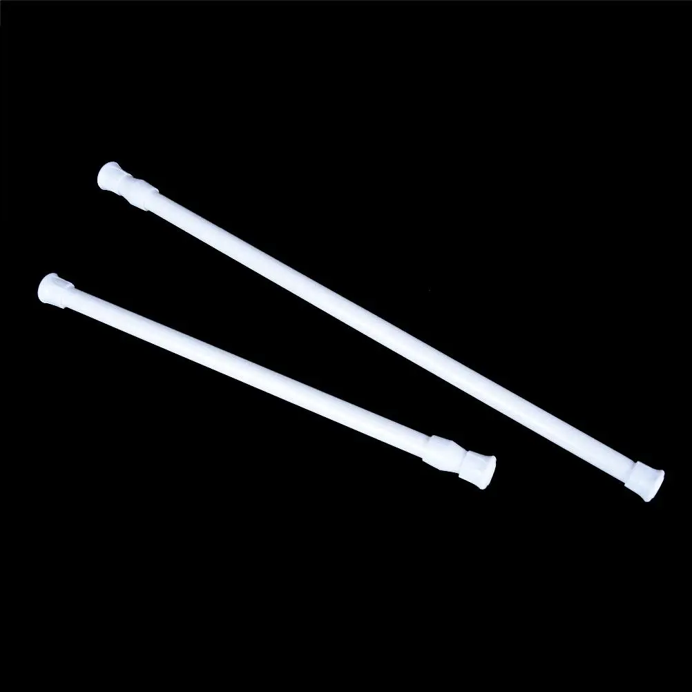 Adjustable Metal Curtain Rod Spring Loaded Bathroom Bar Shower Extendable Telescopic Poles Rail Hanger Rods | Обустройство дома
