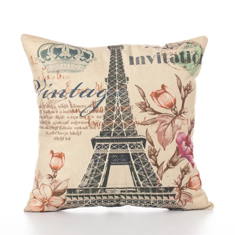 Эйфелева Башня Биг Бен наволочка льняное белье европейская Подушка с