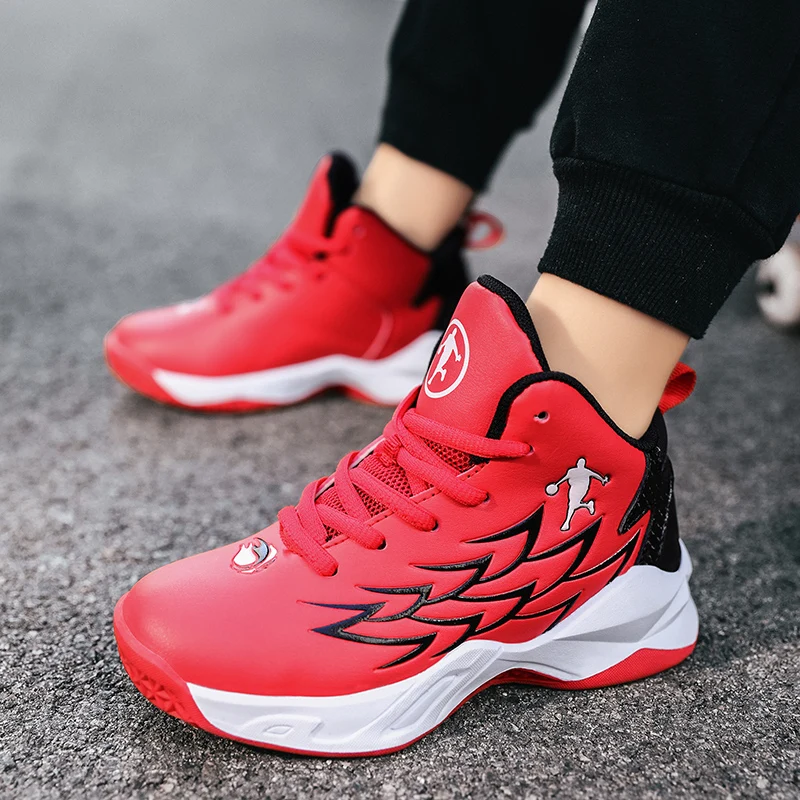 Детская обувь Jordan модные детские высокие КОЖАНЫЕ АМОРТИЗИРУЮЩИЕ НЕСКОЛЬЗЯЩИЕ