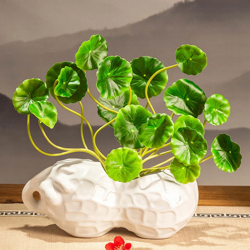 

New Year Home Decor Creative Peanut Ceramics Small Vase Artificial Plant Flowers Bottle Living Room Desktop Nordic Decoration