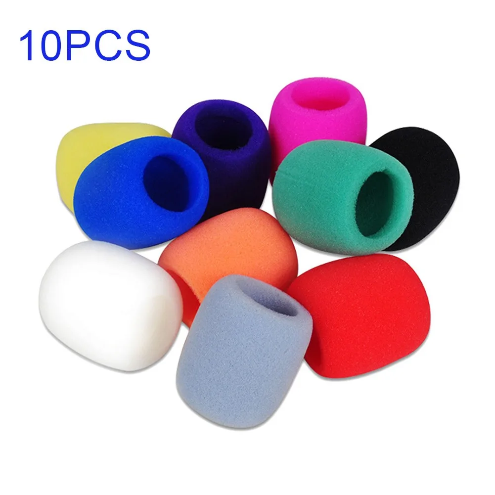 

Foam Handheld Microphone Windscreen 10 Pack Replacement Mic Sponge Covers Karaoke For Ktv Dance Ball Conference Room Sports