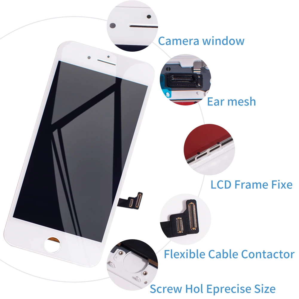original lcd for iphone 6 7 8 6s plus display touch screen replacement digitizer assembly mobile phone parts 6p 7p 8p 6sp free global shipping