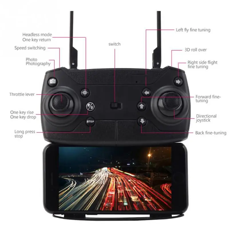 HJ28 радиоуправляемая беспилотная камера HD 720P 1080P широкий угол Wi Fi FPV складной Дрон